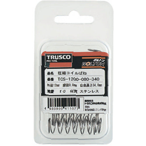TRUSCO 【매진 폐번】 TRUSCO 압축 코일 스프링 D7.50Xd0.55XL33.0 20 개입 TCS750-055-330 1 PK