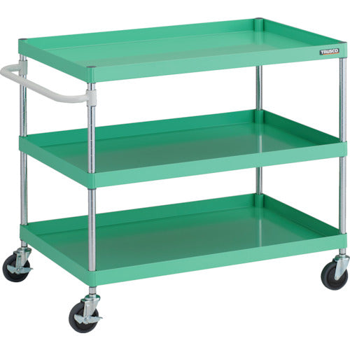 TRUSCO 툴 왜건 피닉스 왜건 안티 바이러스 핸들 소음 1000X650XH880 3단 영 그린 PEW-9103A-YG 1대