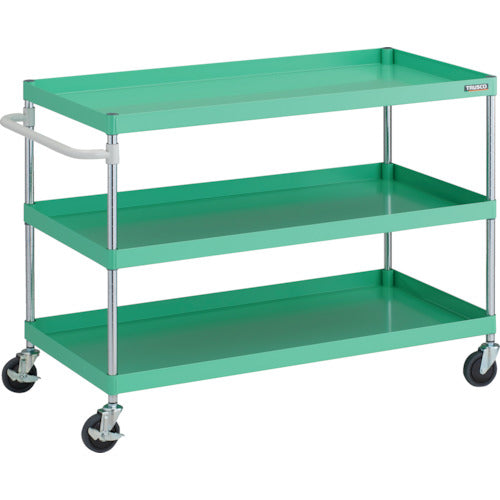 TRUSCO 툴 왜건 피닉스 왜건 안티 바이러스 핸들 소음 1200X600XH880 3단 영 그린 PEW-9123A-YG 1대