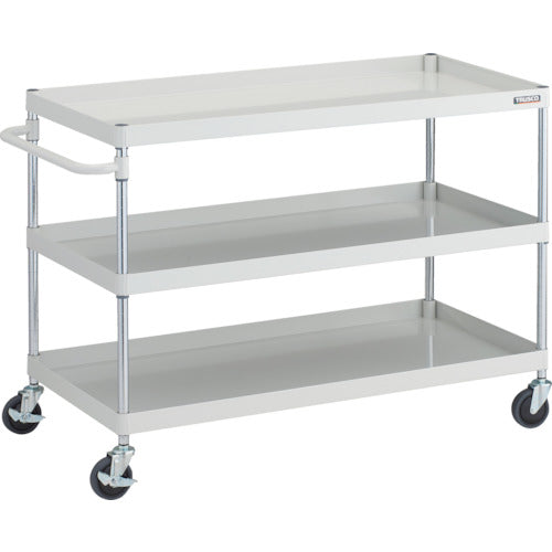 TRUSCO 툴 왜건 피닉스 왜건 안티바이러스 핸들 소음 1200X600XH880 3단 화이트 PEW-9123A-W 1대