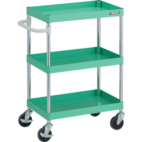 TRUSCO 툴 왜건 피닉스 왜건 안티 바이러스 핸들 소음 600X400XH880 3단 영 그린 PEW-963A-YG 1대