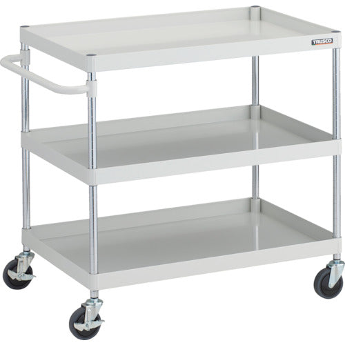 TRUSCO 툴 왜건 피닉스 왜건 안티 바이러스 핸들 소음 900X600XH880 3단 화이트 PEW-993A-W 1대