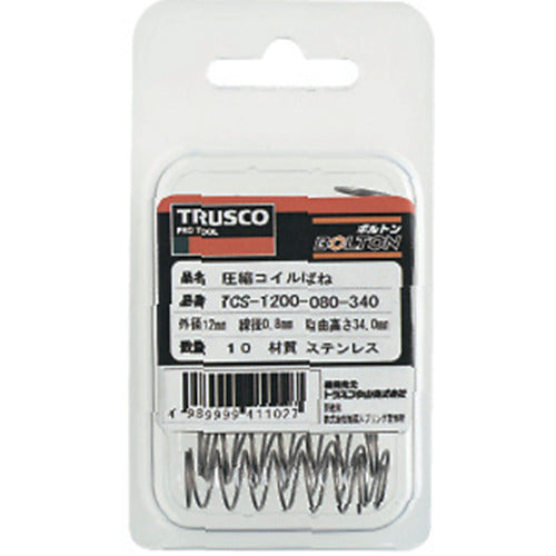 TRUSCO 【매진 폐번】 TRUSCO 압축 코일 스프링 D8.0Xd0.80XL11.0 20 개입 TCS800-080-110 1 PK