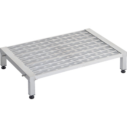 ＴＲＵＳＣＯ　高床式アルミ製ステップ　グレーチング仕様　９００Ｘ６００ＸＨ１９０〜２２０　TFSGH-0960AL　1 台