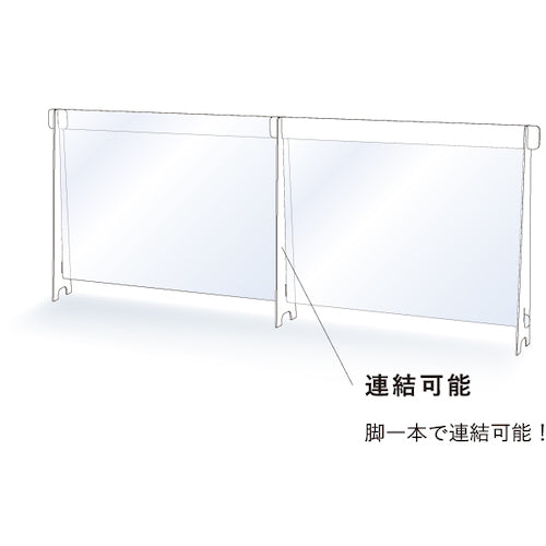 ＴＲＵＳＣＯ　飛沫防止パネル　６００Ｘ５００　RBP6050-W　1 枚