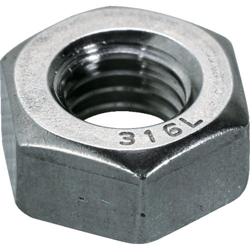 ＴＲＵＳＣＯ　六角ナット１種　ＳＵＳ３１６Ｌ　Ｍ５×０．８　１６個入（ステンレス）　B132-0005　1 PK