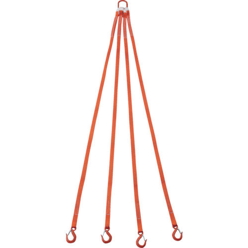 TRUSCO 4개 매달린 벨트 슬링 세트 25mm 폭 X2m 매달림 각도 60°시 하중 0.86t(최대 사용 하중 1t) G25-4P20-0.86 1 S