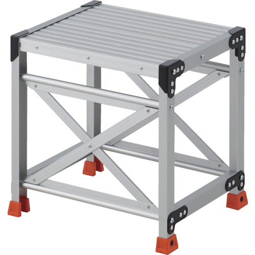 TRUSCO work platform, 1 step, 0.5m high, 500x400 top plate, TSF-155, 1 unit