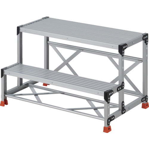 TRUSCO work platform, 2 steps, step depth 200, height 0.60m, top plate 1000X400, TSF-2106, 1 unit