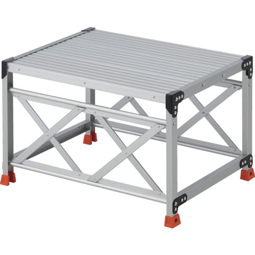 TRUSCO work platform, 1 step, 0.5m high, 800 x 600 top plate, TSF-1865, 1 unit