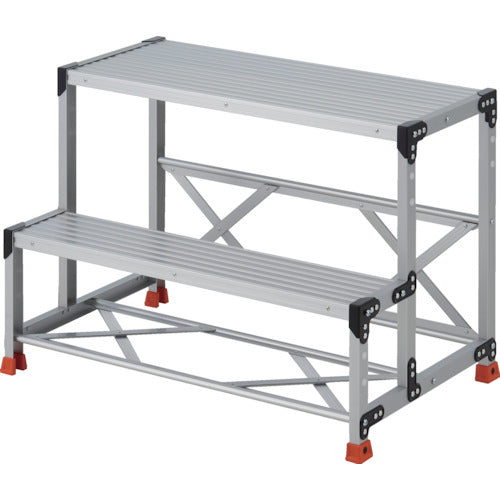 TRUSCO work platform, 2 steps, step depth 200, height 0.70m, top plate 1000X400, TSF-2107, 1 unit