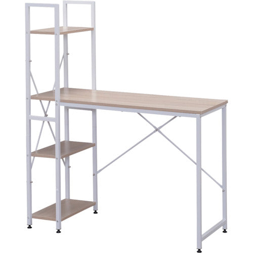 ＩＲＩＳ　５７４２１５　ラック付きデスク　１０００×４２０　ライトナチュラル／ホワイト　RDK-1042-NW　1 台