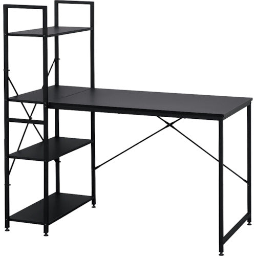 ＩＲＩＳ　５７４２２０　ラック付きデスク　１２００×６２０　ブラック／ブラック　RDK-1262-BB　1 台