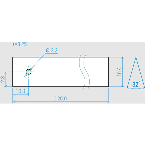 Kai Corporation Machine Blade 0.25 x 18.4 x 120L 32° (50 pieces) 750BH2053 1 box
