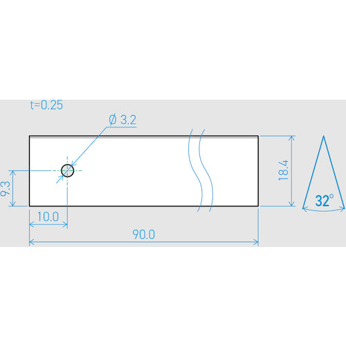Kai Corporation Machine Blade 0.25 x 18.4 x 90L 32° (50 pieces set) 750BH2051 1 box