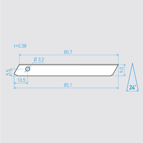 Kai Corporation Machine Blade P81-3C 24° (200 pieces set) 750BH2038 1 box