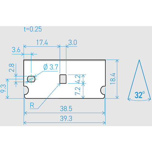 Kai Corporation Machine Blade E39-6C-T 32° (100 pieces set) 750BH2032 1 box