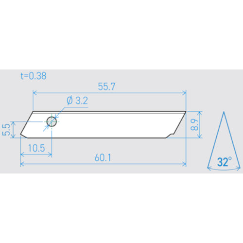 Kai Corporation Machine Blade N56-3C 32° (200 pieces set) 750BH2036 1 box