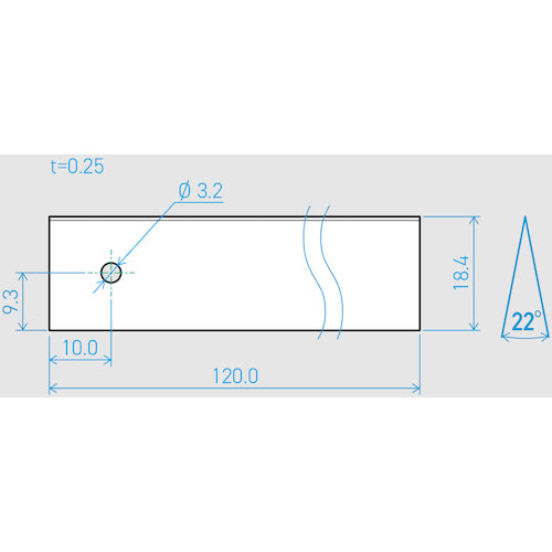 Kai Corporation Machine Blade 0.25 x 18.4 x 120L 22° (50 pieces) 750BH2054 1 box