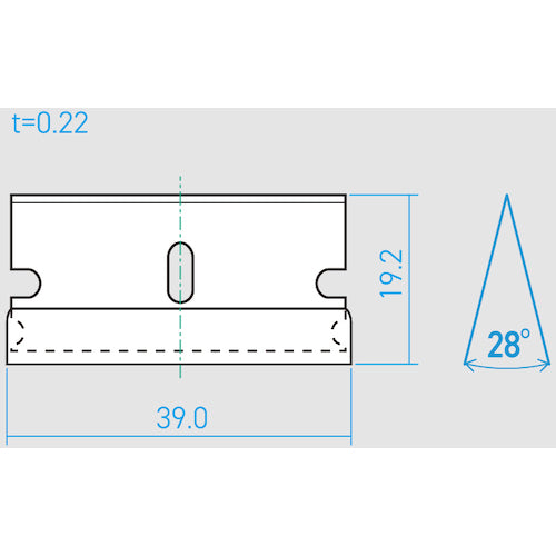 Kai Corporation Machine Blade O39-1CZ 28° (200 pieces set) 750BH2037 1 box