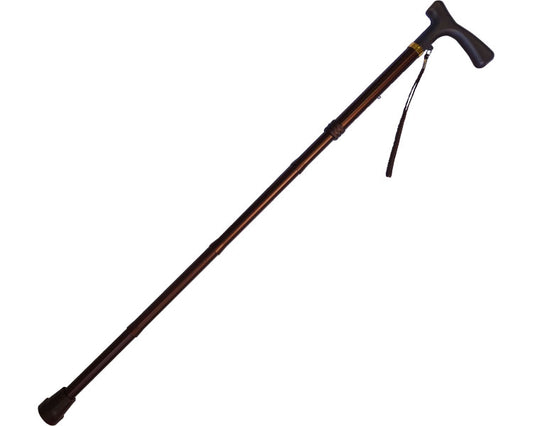 Lightweight aluminum walking stick with folding strap / MK64-1 Brown 1 piece