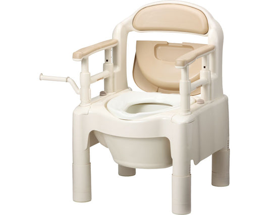 Anju Portable Toilet FX-CP "Chibikumakun" Height Spacerless Type / 533-554 Beige 1 Unit