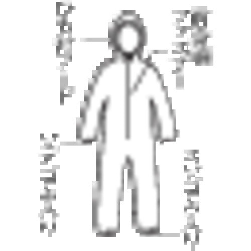 ＴＲＵＳＣＯ　不織布使い捨て保護服　Ｌサイズ　TPC-L　1 着