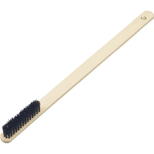 TRUSCO Mechanical Bamboo Brush, 13.5cm, Straight Handle, Pig Hair, TB-1001, 1 Piece