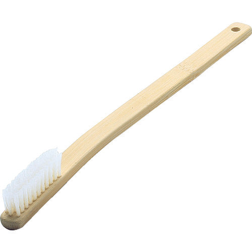 TRUSCO Mechanical Bamboo Brush, Curved Handle, Nylon, 3 Rows, TB-7004-20, 1 Piece