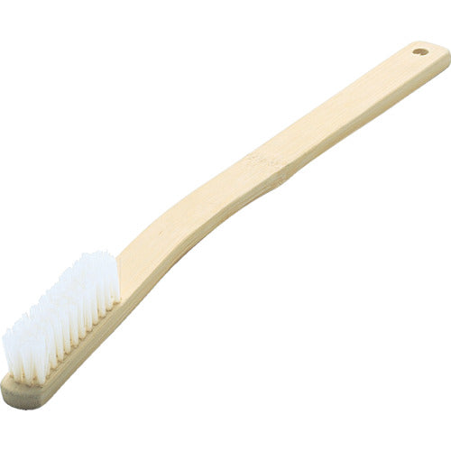 TRUSCO Mechanical Bamboo Brush, Curved Handle, Nylon, 4 Rows, TB-7014-20, 1 Piece