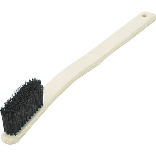 TRUSCO Mechanical Bamboo Brush, Curved Handle, Horsehair, 4 Rows, Bristle Length, TB-7026, 1 Piece