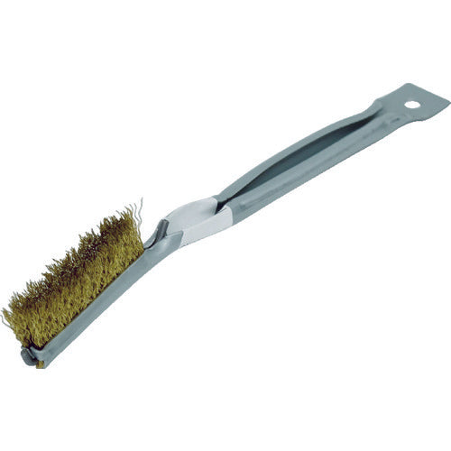 TRUSCO Gold Handle Brush, Thick Bristle, Gold Plated Wire, TB-2012, 1 Piece