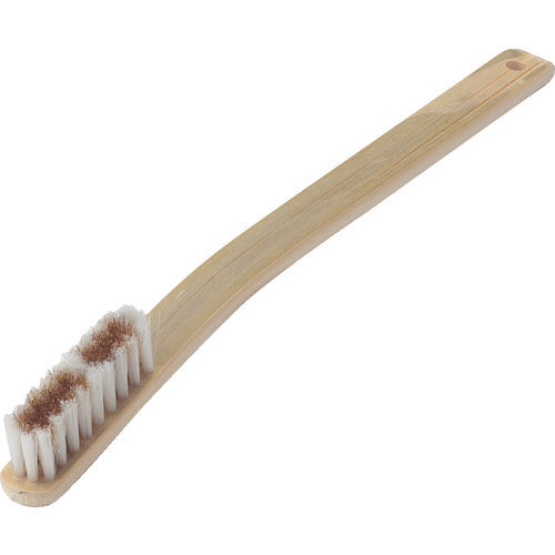 TRUSCO Professional Hand-Planted Bamboo Brush, Curved Handle, Nylon Brass Mix, TB-3029, 1 Piece