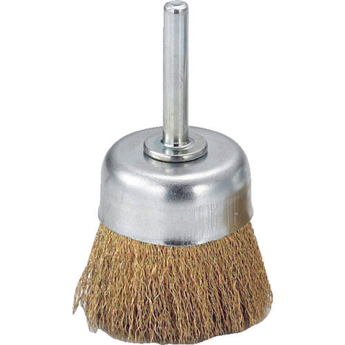 TRUSCO Shaft Cup Brush φ50 x Shaft 6 Brass Wire Wire Diameter 0.15 TB-6624 1 pc