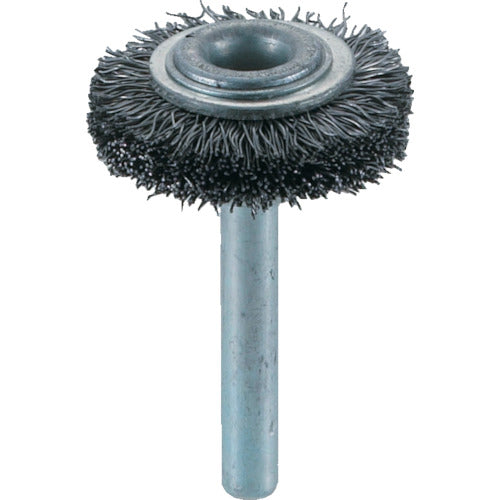 TRUSCO Shaft Wheel Brush φ32 x Shaft 6 Steel Wire Wire Diameter 0.3 TB-6202 1 pc
