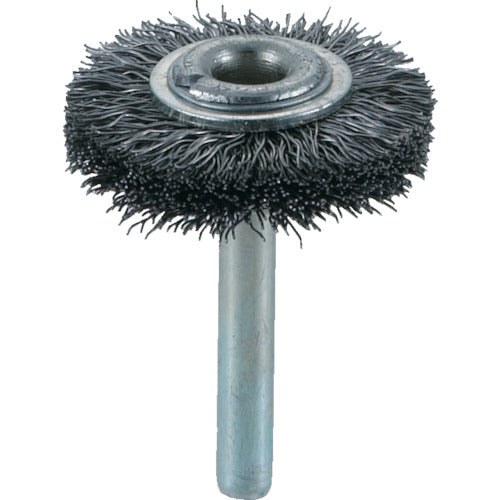 ＴＲＵＳＣＯ　軸付ホイールブラシ　φ３８Ｘ軸６　鋼線　線径０．３　TB-6212　1 個