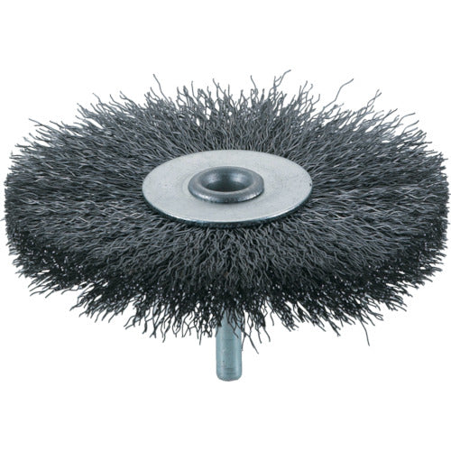 TRUSCO Shaft Wheel Brush φ100X Shaft 6 Steel Wire Wire Diameter 0.3 TB-6252 1 pc