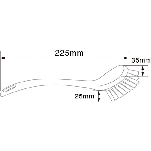 ＢＵＲＲＴＥＣ　バーキュートプラス　ディッシュブラシ　白　ＢＣＰＤ−Ｗ　69104661　1 個