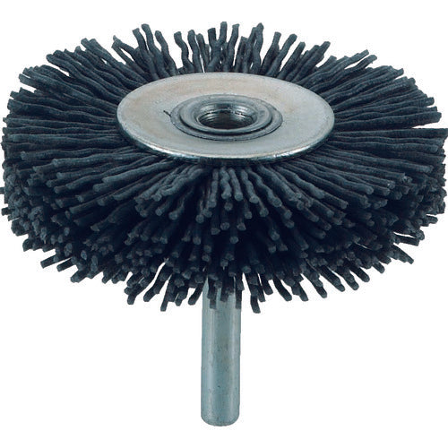 TRUSCO Shaft Wheel Brush φ65Xshaft 6 Grid Line Wire Diameter 1.0 TB-6235 1 pc