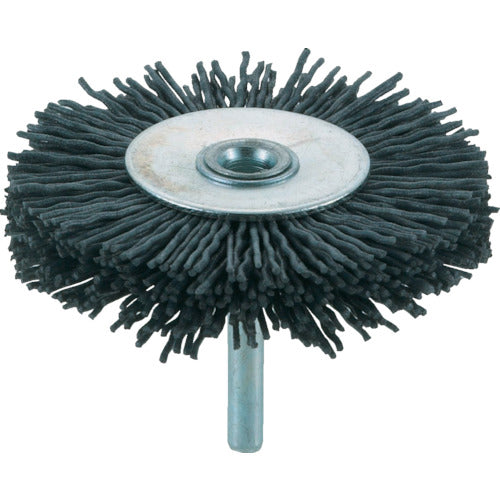 TRUSCO Shaft Wheel Brush φ75 x Shaft 6 Grid Line Wire Diameter 1.0 TB-6245 1 pc