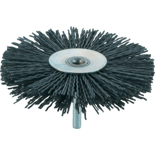 TRUSCO Shaft Wheel Brush φ100X Shaft 6 Grid Line Wire Diameter 1.0 TB-6255 1 pc