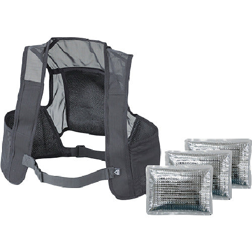 녹색 십자 피탓과 냉각 베스트 표준 패키지 XL 사이즈 블랙 가슴 둘레 115 × 145cm 375669 1 착용