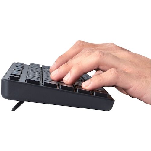 ELECOM Wireless Keyboard, Thin, Membrane Type, Antibacterial, Full Size, with Mouse, Black, TK-FDM110MKBK, 1 pc