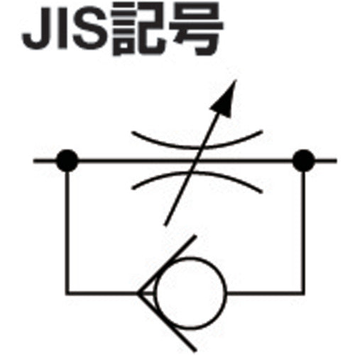 ＰＩＳＣＯ　スピードコントローラダイヤル付タイプ　エルボ　メーターイン制御（低流量タイプ）　φ３用　接続口径Ｍ３×０．５　JSGC3-M3BLW　1 個