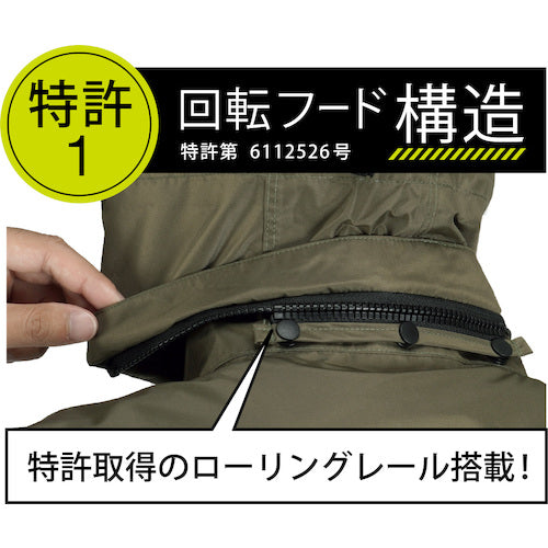 カジメイク　７５４１　ローリングレインスーツ　オリーブ　３Ｌ　7541-58-3L　1 着
