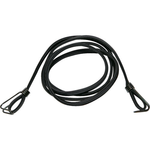TRUSCO [Sold out and discontinued] Rubber band bungee cord (hook and loop on both ends) Black 1.5m TBCFL1.5 1 piece
