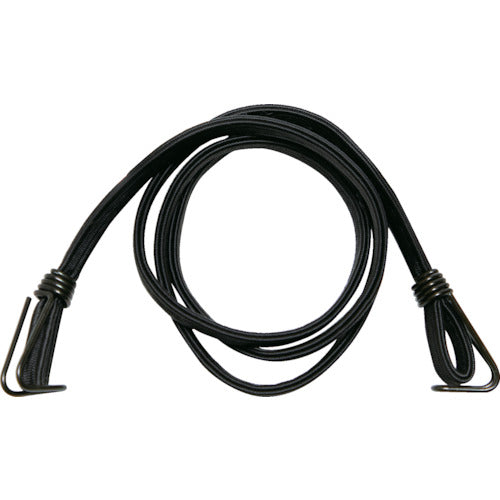 TRUSCO [Sold out and discontinued] Rubber band bungee cord (hook and loop on both ends) Black 1.0m TBCFL1 1 piece