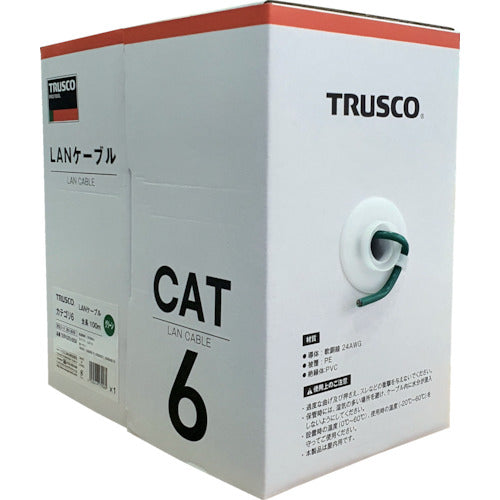 ＴＲＵＳＣＯ　ＬＡＮケーブル　カテゴリ６　３００ｍ　赤　TUTP-CAT6-300R　1 巻