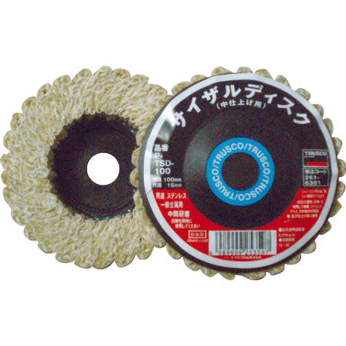 TRUSCO 사이잘 디스크 Φ100 중 마무리용 5개입 TSD-100 1 상자