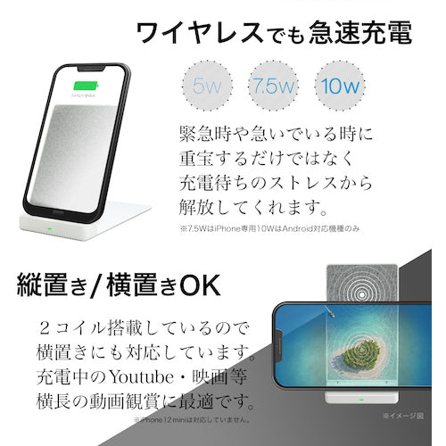 Owltech Qi Wireless Charger Stand Type Fabric Black OWL-QI10W05-BK 1 piece